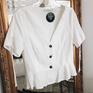 White Button Down Blouse
